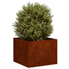 Vidaxl plantenbak roestig 40x40x30 cm weervast staal