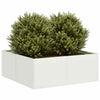 Vidaxl plantenbak 80x80x30 cm staal wit