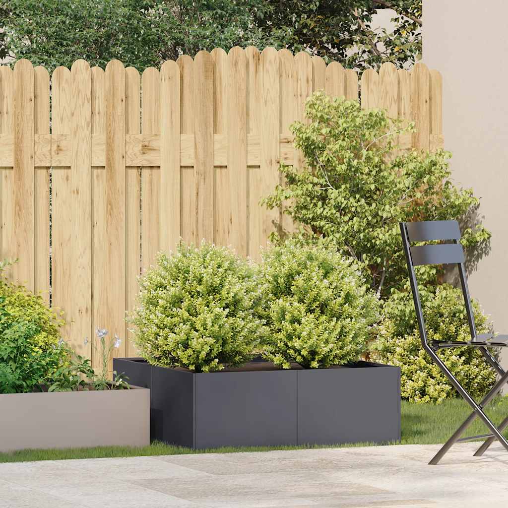 Fioriera Vidaxx 80x80x30 cm acciaio antracite