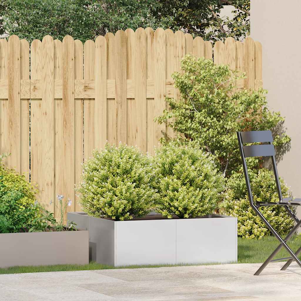 Jardinera vidaxx 80x80x30 cm acero inoxidable