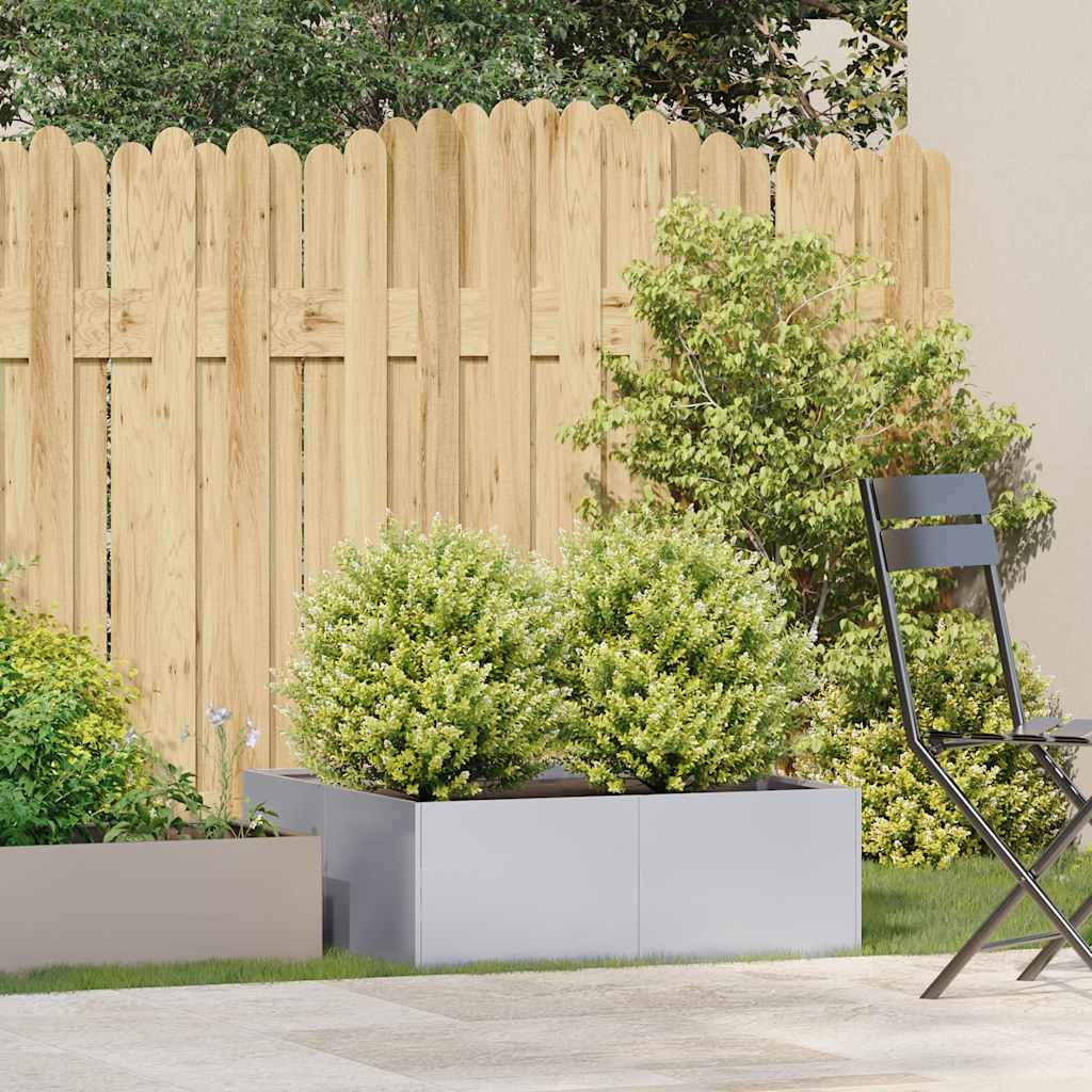 Vidaxl plantenbak 80x80x30 cm gegalvaniseerd staal