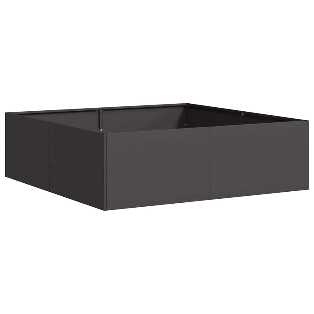 Vidaxx macetero 100x100x30 cm acero negro