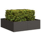 Vidaxx macetero 100x100x30 cm acero negro