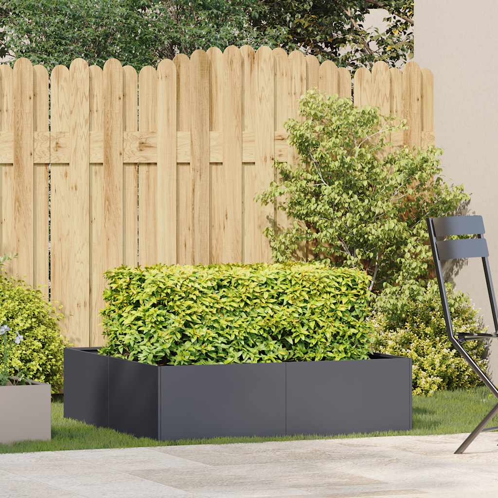 Fioriera Vidaxx 100x100x30 cm acciaio antracite