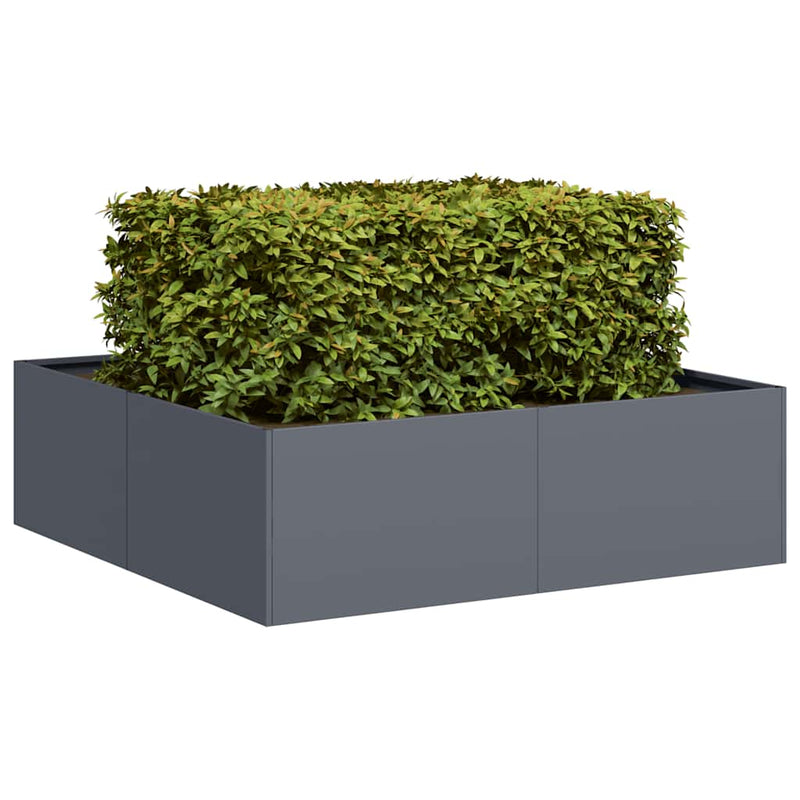 Fioriera Vidaxx 100x100x30 cm acciaio antracite