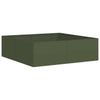 Vidaxl plantenbak 100x100x30 cm staal olijfgroen