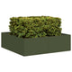 Vidaxx macetero 100x100x30 cm acero verde oliva