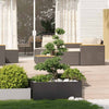 Fioriera Vidaxx 100x100x40 cm acciaio nero
