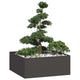 Fioriera Vidaxx 100x100x40 cm acciaio nero