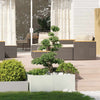 Fioriera Vidaxx 100x100x40 cm acciaio bianco