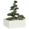 Fioriera Vidaxx 100x100x40 cm acciaio bianco