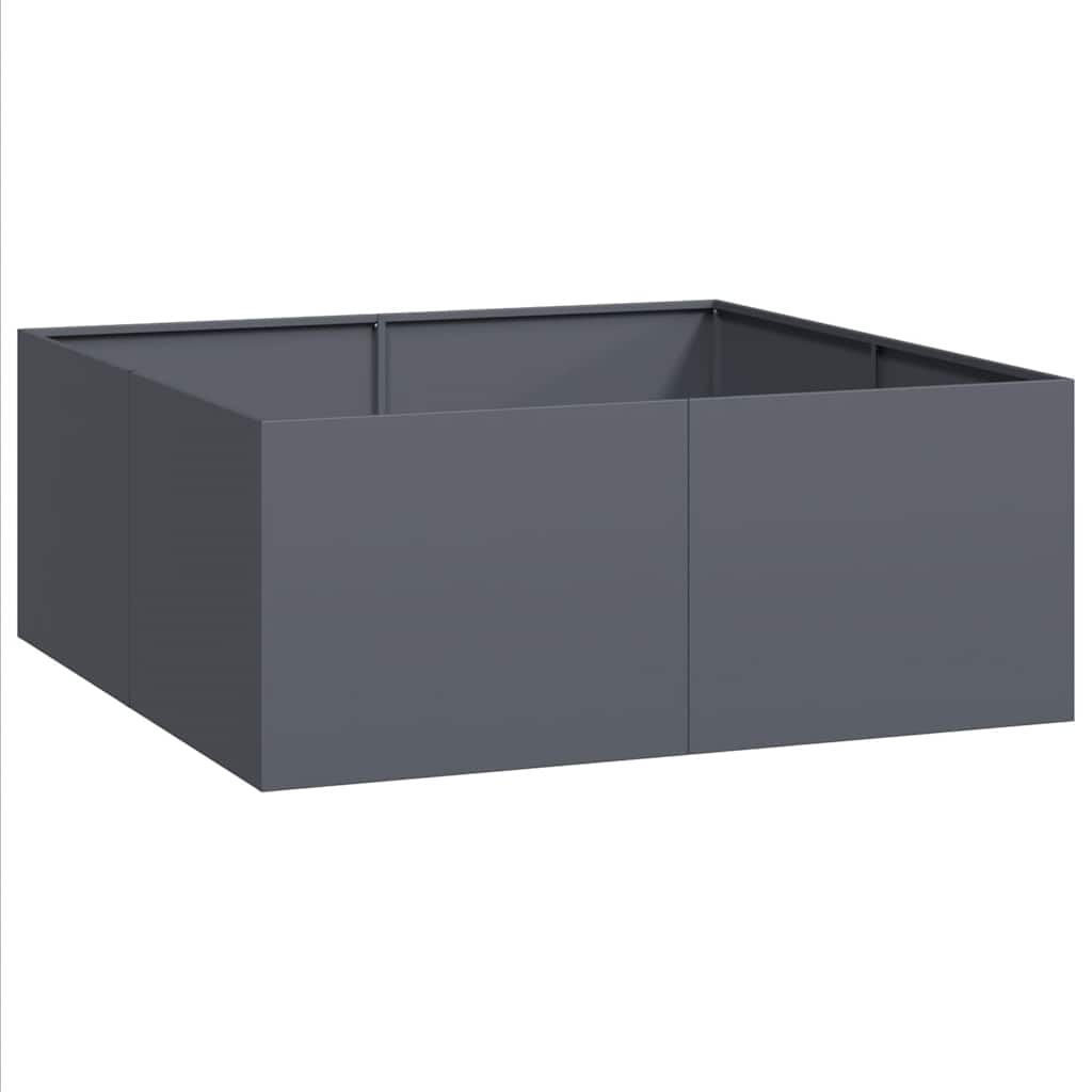 Fioriera Vidaxx 100x100x40 cm acciaio antracite