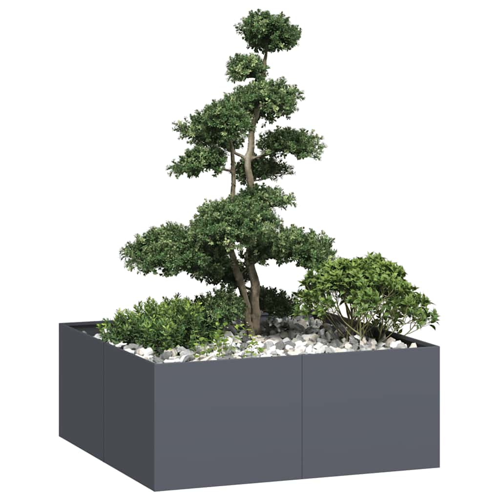 Fioriera Vidaxx 100x100x40 cm acciaio antracite
