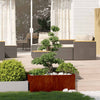 Vidaxl plantenbak roestig 100x100x40 cm weervast staal