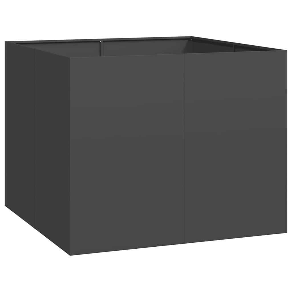 Fioriera Vidaxx 100x100x80 cm acciaio nero