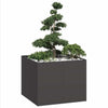 Fioriera Vidaxx 100x100x80 cm acciaio nero