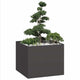 Fioriera Vidaxx 100x100x80 cm acciaio nero