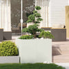 Vidaxl plantenbak 100x100x80 cm staal wit