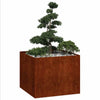 Vidaxl plantenbak roestig 100x100x80 cm weervast staal