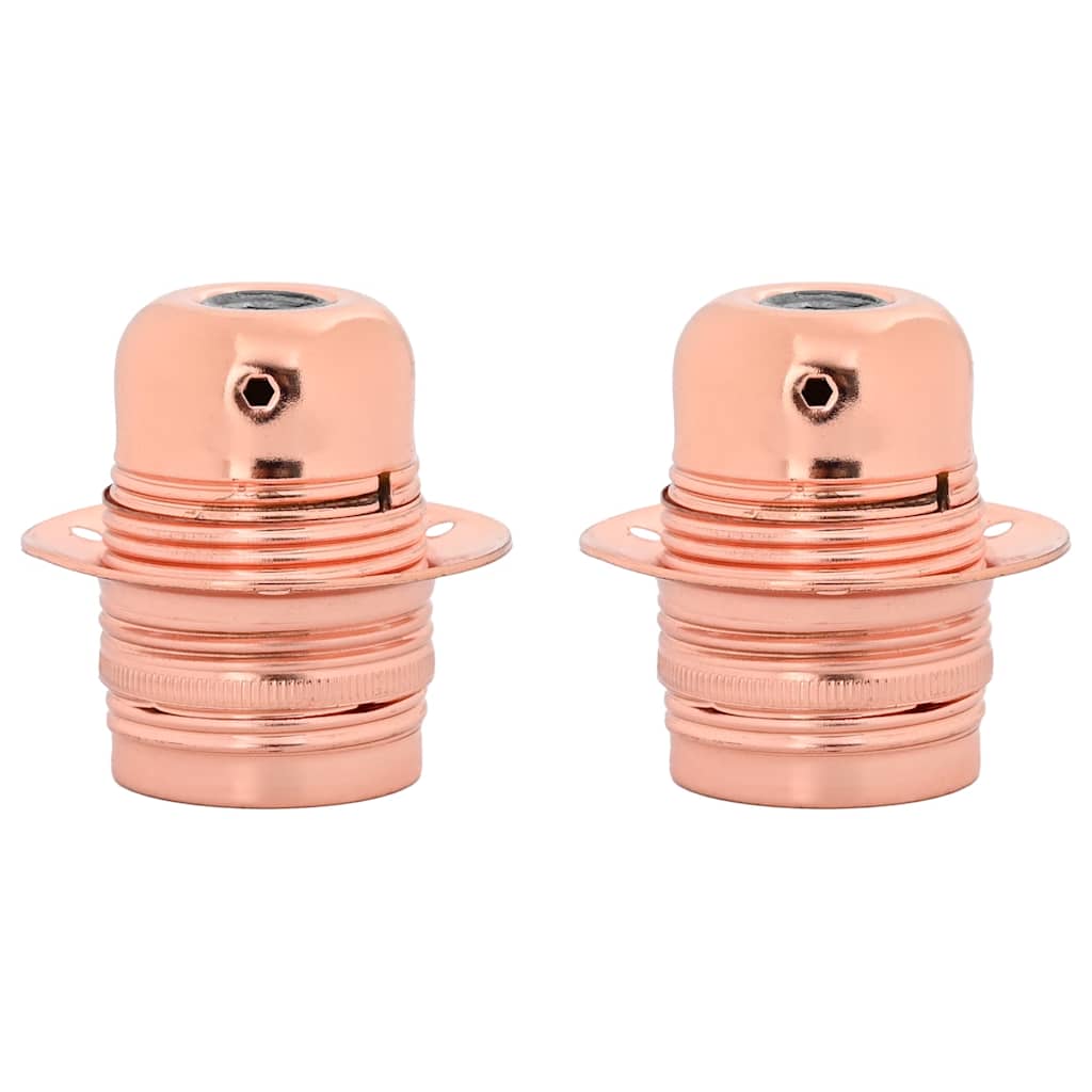 VidaXL portalámparas 2 uds oro rosa E27
