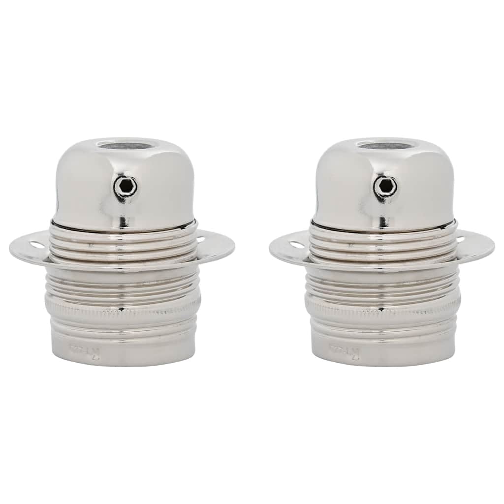 Vidaxl lamphouders 2 st nikkel satijn e27