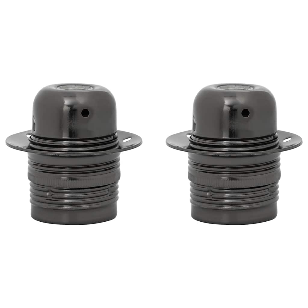 Vidaxl lamphouders 2 st glanzend zwart e27