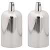 Vidaxl lamphouders 2 st nikkel satijn e27