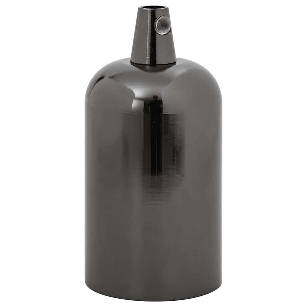 VidaXL portalámparas 2 uds negro brillo E27