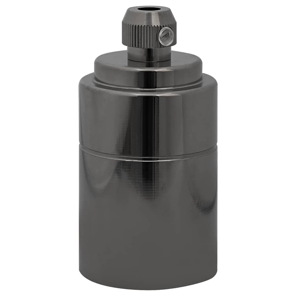 VidaXL portalámparas 2 uds negro brillo E27