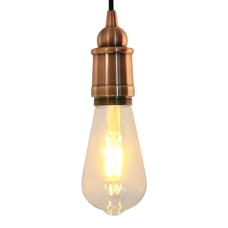 Portalampade VidaXL 2 pz bronzo rosso E27