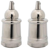 Vidaxl lamphouders 2 st nikkel satijn e27