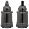 Portalampade VidaXL 2 pz nero lucido E27