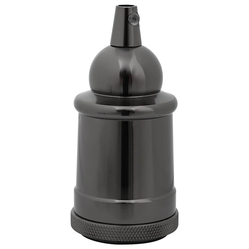 VidaXL portalámparas 2 uds negro brillo E27