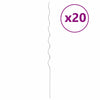 VidaXL supporto per piante 20 pezzi argento 110 x 0,6 x 0,6 cm in acciaio