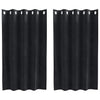 Vidaxl verduisterende gordijnen 2 pcs zwart 140 x 140 cm fluweel