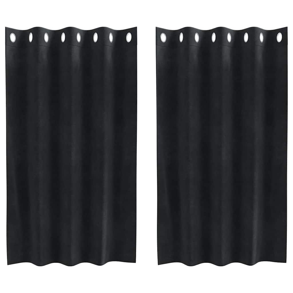 Tende oscuranti Vidaxl 2 pezzi velluto nero 140 x 140 cm