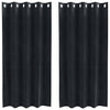 Vidaxl verduisterende gordijnen 2 pcs zwart 140 x 175 cm fluweel