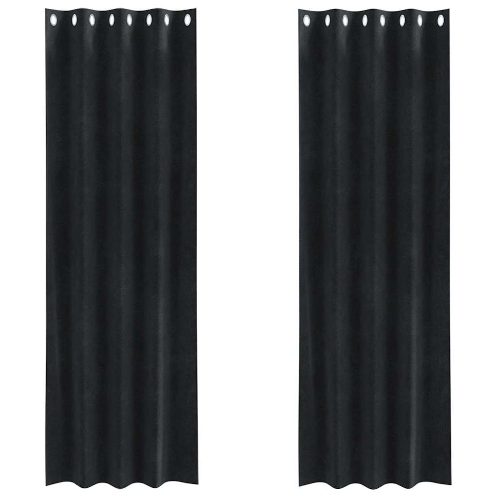 Tende oscuranti Vidaxl 2 pezzi velluto nero 140 x 225 cm