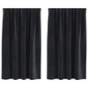 Vidaxl verduisterende gordijnen 2 pcs zwart 140 x 140 cm fluweel
