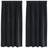 Vidaxl verduisterende gordijnen 2 pcs zwart 140 x 175 cm fluweel