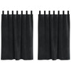 Vidaxl verduisterende gordijnen 2 pcs zwart 140 x 140 cm fluweel