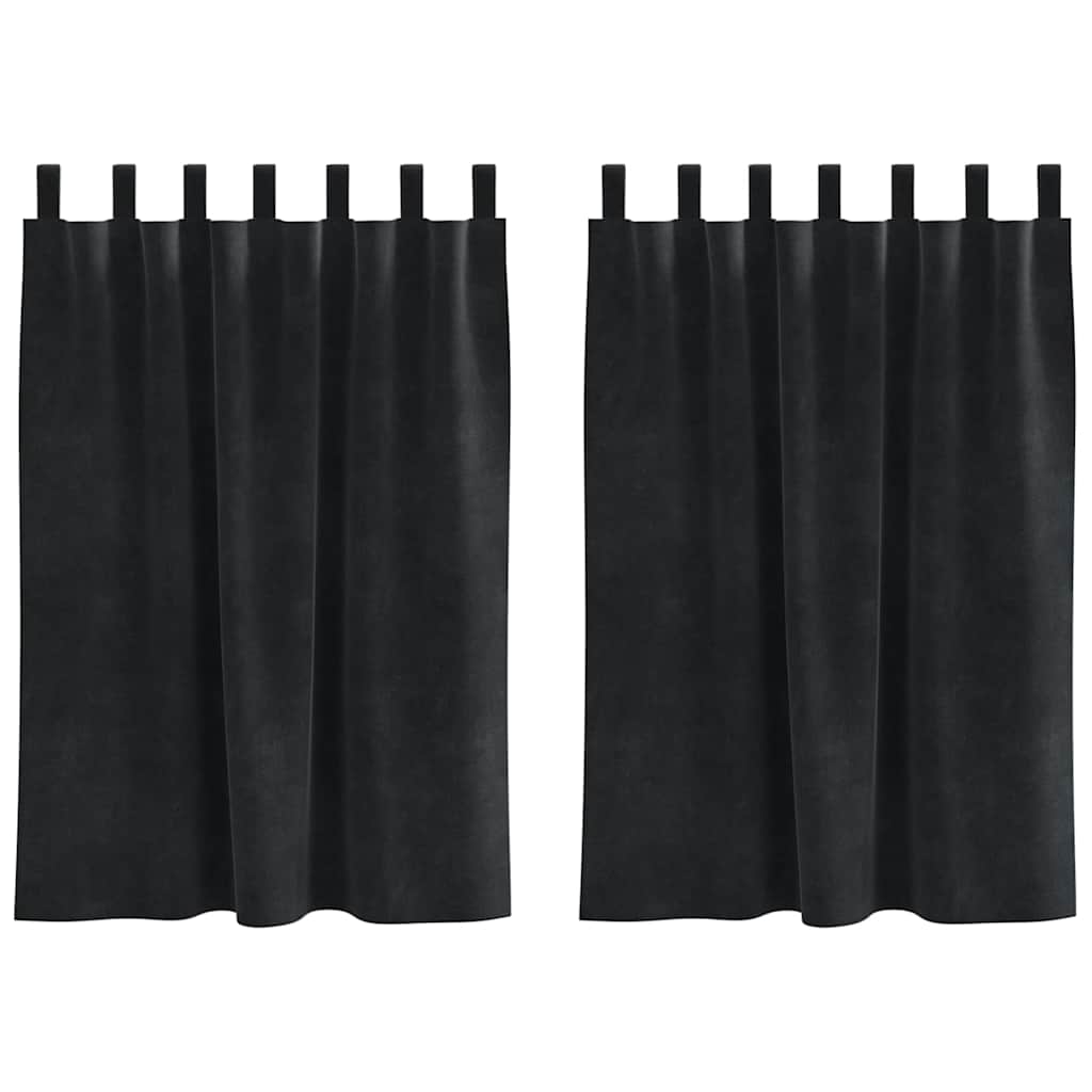 Tende oscuranti Vidaxl 2 pezzi velluto nero 140 x 140 cm
