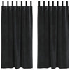 Vidaxl verduisterende gordijnen 2 pcs zwart 140 x 175 cm fluweel