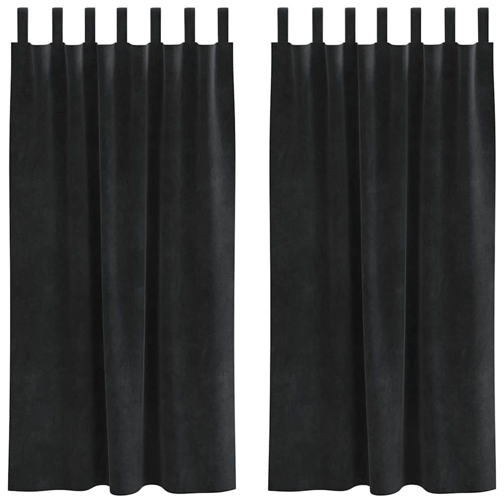 Tende oscuranti Vidaxl 2 pezzi velluto nero 140 x 175 cm