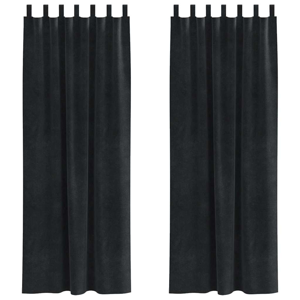 Tende oscuranti Vidaxl 2 pezzi velluto nero 140 x 225 cm