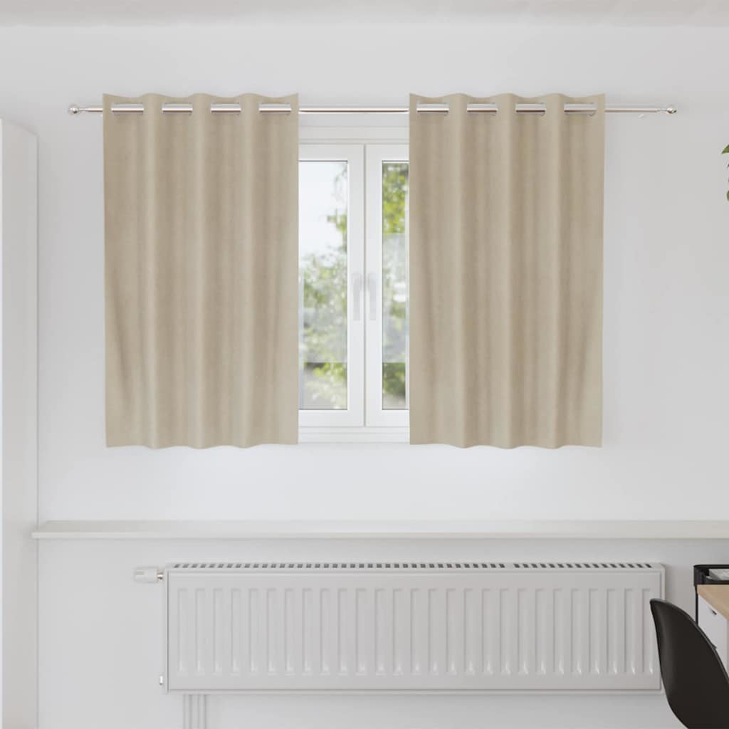 Tende oscuranti Vidaxl 2 pezzi crema 140 x 140 cm velluto