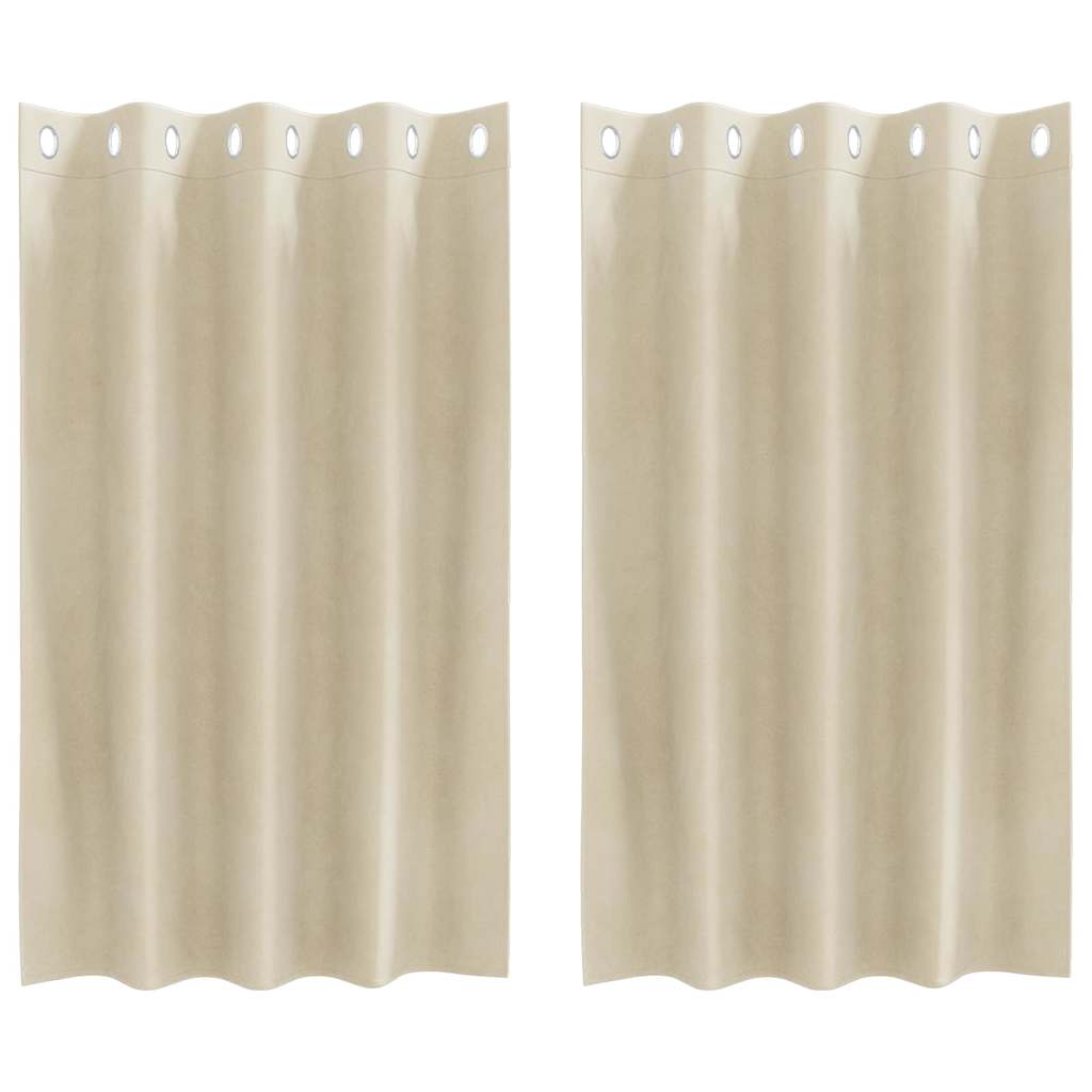 Tende oscuranti Vidaxl 2 pezzi crema 140 x 140 cm velluto