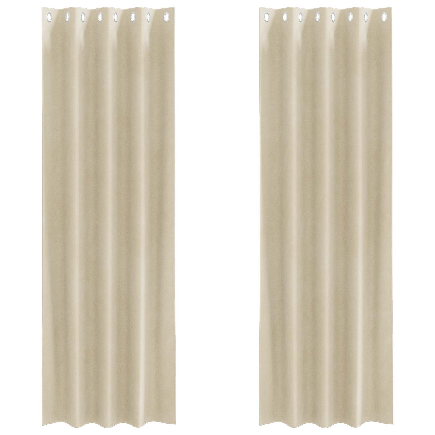 Tende oscuranti Vidaxl 2 pezzi crema 140 x 245 cm velluto