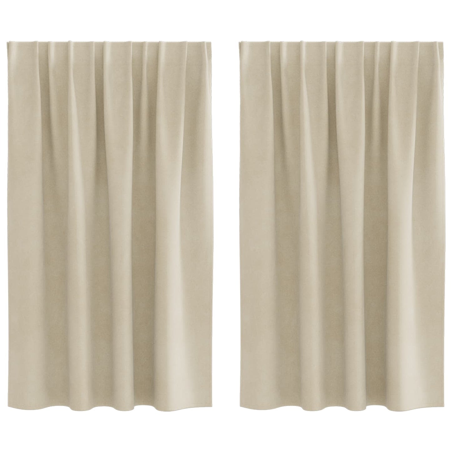 Tende oscuranti Vidaxl 2 pezzi crema 140 x 140 cm velluto