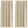 Vidaxl verduisterende gordijnen 2 pcs crème 140 x 175 cm fluweel